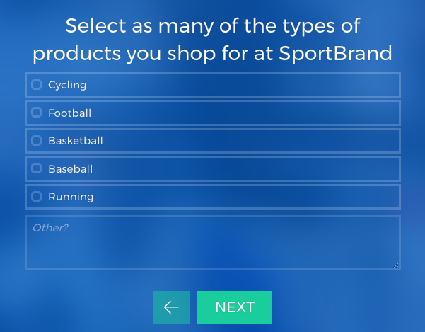 Product Category Survey