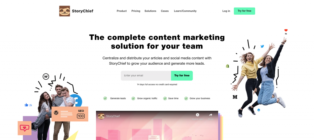 StoryChief content marketing tool