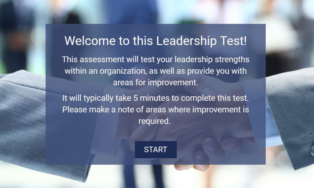 Leadership test template