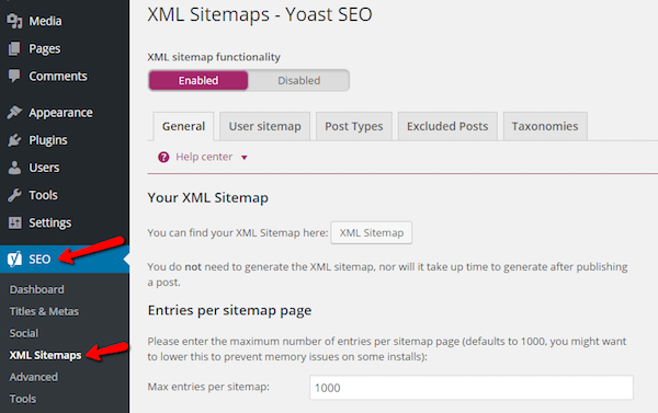 XML sitemaps