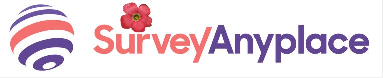 Survey Anyplace logo with flower